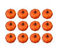 ZAMETTER Lot de 12 Mini Citrouilles Artificielles pour DéCoration d'halloween Petites Citrouilles Artificielles RéAlistes pour La RéColte d'automne(Jaune)