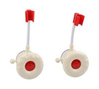 ZAMETTER Lot de 2 supports de pommeau de douche réglables à ventouse sans perçage pour mur lisse de salle de bain ABS réutilisable (rouge)