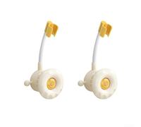 ZAMETTER Lot de 2 supports de pommeau de douche réglables à ventouse sans perçage pour mur lisse de salle de bain ABS réutilisable (jaune citron)
