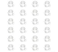 ZAMETTER Lot de 24 housses de mangeoire à oiseaux en silicone en forme de fleur blanche - Protection contre la mastication - Pour poteaux standard