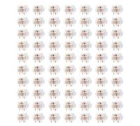 ZAMETTER Lot de 70 commutateurs tactiles linéaires tactiles pour clavier mécanique 5 broches lisses pré-lubrifiés transparents RVB compatibles avec les jeux vidéo remplaçables à chaud ou soudés PCB