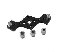 ZAMETTER Lot de 8 positionneurs de trous droits de 6, 8, 10 mm, kit de guidage de perçage pour le travail du bois avec alliage d'aluminium et construction en acier (rouge)