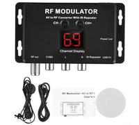 ZAMETTER M60IR Modulateur RF M60 M60IR Convertisseur AV vers RF avec répéteur 471,25-885,25 MHz NTSC Normes TV Convertisseurs AV vers RF avec télécommande infrarouge 34-60 kHz (M60IR)