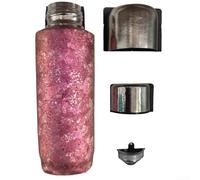 ZAMETTER Mug de voyage isotherme en titane pur de 420 ml, léger, portable, résistant à la corrosion, doublure intérieure extérieure TA1, couvercle en polypropylène, joint en silicone, garde les