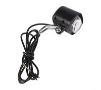 ZAMETTER Phare avant de vélo électrique 36 V-60 V LED avec lampe étanche en plastique ABS pour scooter électrique Noir 115 cm