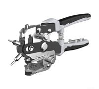 ZAMETTER Pince perforatrice en cuir robuste avec 6 tailles de trous de 2 mm à 4,5 mm pour bracelets de montre, bracelets en tissu et loisirs créatifs, distance réglable de 4 mm à 19 mm