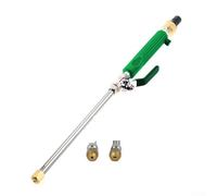 ZAMETTER Pistolet de lavage haute pression 2 en 1 Hydro Jet - Pistolet à eau haute pression en acier inoxydable - Long manche - Vert