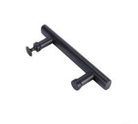 ZAMETTER Poignée de porte de douche en acier inoxydable noir avec centres de trou de 145 mm pour boîtier en verre - Boulon de fixation de rechange de 5,5 mm de diamètre - Matériel de salle de bain