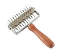 ZAMETTER Rouleau de pâte à pizza en acier inoxydable et bois pour machine à rouleau de pâte française Fournitures de pâtisserie Outil de roulement de croûte de pizza pour pizzeria boulangerie Sandwich