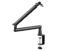 ZAMETTER Support de microphone de bureau robuste en métal pour un positionnement optimal Support flexible réglable pour microphone de diffusion Noir 43,5 20 6 cm