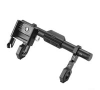 ZAMETTER Support d'extension de guidon de vélo en alliage d'aluminium avec support de téléphone et lumière 400 lumens rechargeable USB-C 6 modes pour navigation cycliste Noir (B)