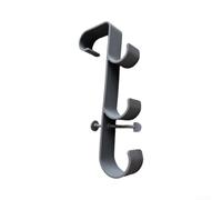 ZAMETTER Support robuste à 3 crochets pour piscines hors sol Intex jusqu'à 7 cm - Cadre gris et bleu - Peut contenir un écumoire, une brosse, un tuyau et un outil de serviette (2e génération, gris)