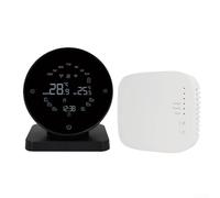ZAMETTER Thermostat intelligent sans fil WiFi avec écran LCD - Contrôleur de température programmable - Thermostat d'ambiance sans fil LED - Télécommande de gestion du chauffage (WiFi)