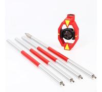 ZAMETTER Total Station de mesure portable sous le rétroviseur d'inspection de véhicule Stations totales Tiges de mesure en alliage d'aluminium Kit de tige de mesure totale avec miroir de test de