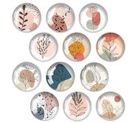 Zamety 12 Pièces Magnet Frigo, Aimant Frigo 3D, Rond Cristal Aimants Frigo, Fleur Aimants Tableau Magnétique, Aimant Frigo Decoratif pour Réfrigérateur, Tableau Blanc, Cuisine et Bureau