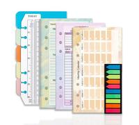 Zamety Classeur Budget A6, 54 Planificateur Hebdomadaire, 14 Planning Mensuel, 14 Budget Planner, 1 Intercalaires Classeur, 200 Marque Page Adhesif, 1 Pochette à Fermeture Eclair, Règle 15 cm