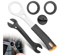 Zamety Outil Centerlock pour Vélo, Clé de Pédalier de Vélo avec 2 Adaptateurs et 1 Outil Couvercle de Manivelle, Compatible avec Shimano Hollowtech II, BB9000, BBR60, M8000, RaceFace, Cinch