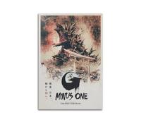 Zamm Godzilla Minus One Poster mural sur toile pour salon, chambre à coucher, maison, bureau, salle de sport, 30 x 45 cm