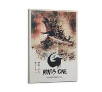 Zamm Godzilla Minus One Poster mural sur toile pour salon, chambre à coucher, maison, bureau, salle de sport, 30 x 45 cm