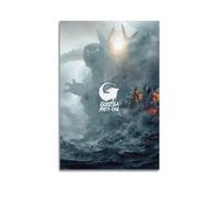 Zamm Godzilla Minus One Poster mural sur toile pour salon, chambre à coucher, maison, bureau, salle de sport, 30 x 45 cm