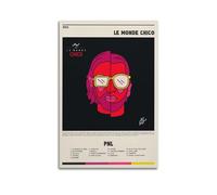 Zamm PNL - Impression sur toile pour album Le Monde Chico pour salon, chambre à coucher, décoration d'intérieur, bureau, salle de sport, 20 x 30 cm