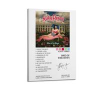 ZaMouss Katy Perry Poster sur toile de la liste des pistes de l'album One of The Boys - Décoration murale pour salon, chambre à coucher - 20 x 30 cm - Style cadre