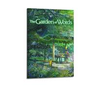 ZaMouss Poster sur toile Anime The Garden of Words - Décoration murale pour salon, chambre à coucher - 30 x 45 cm - Style cadre
