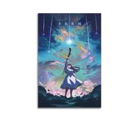 ZaMouss Poster sur toile de l'anime Frieren Beyond Journey's End - Décoration murale pour salon, chambre à coucher - 40 x 60 cm - Style sans cadre