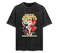 ZaMoux Challenge of The Gobots V1 Poster 1984 Graphics Tee Black Tee T-Shirt Black 3XL