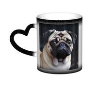 Zamoux Mug en céramique avec imprimé carlin changeant de couleur dans le ciel