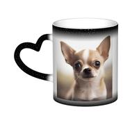 Zamoux Mug humoristique en céramique avec imprimé chihuahua changeant de couleur dans le ciel