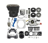 ZAMRMCR Kit de Joint d'huile, Cylindre, carburateur, roulement, Starter, Tige d'accélérateur, 44 mm, for Moteur tronçonneuse 340 350 345, pièces Rechange