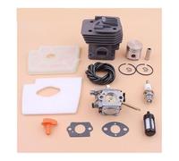 ZAMRMCR Kit Piston-Cylindre 52 mm Compatible avec carburateur 038 MS380, Bobine d'allumage, Filtre à air, Carburant et Huile, Joint de durite, Bouchon Culasse (références 1119 020 1202)