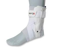Zamst A2-DX Bandage de cheville réglable pour éviter les entorses lourdes grade III - Bandage d'instabilité chronique pour la cheville - Droite - Taille S - Blanc