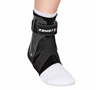 Zamst A2-DX Chevillère Noire de Sport - Support Respirant pour Cheville pour Hommes et Femmes avec Stabilisateurs Renforcés pour Entorse Grave de la Cheville - Pied Droit, Taille L