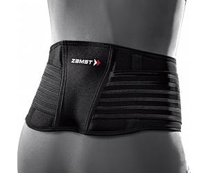 Zamst ZW-5 Ceinture de Stabilisation Lombaire Ajustable - Support du Dos pour Athlètes, Ceinture de Compression contre les Douleurs Lombaires pendant le Sport - Tissu en Maille Respirant - Taille XL