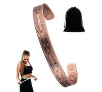 ZAMXHUG 1 pièce Bracelet Magnétique en Cuivre Bracelets Magnétiques en Bronze Bracelets en Cuivre Réglables avec 6 Aimants pour Hommes et Femmes