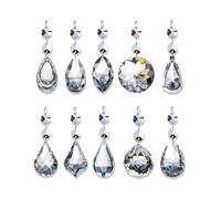ZAMXHUG 10 pièces Attrape-Soleil Cristal Pendentif Prisme Coloré,attrape soleil Arc-en-Ciel en Cristal Suspendu Suncatcher Pendentif en Cristals pour décoration jardin Maison Jardin fête Mariage