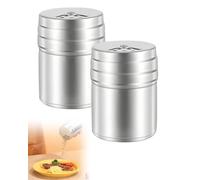 ZAMXHUG 2 pièces Saupoudreuse Sucre Glace, Saupoudreuse Cacao, Sucre De Coco, Sucrier Pour Sucre En Poudre, Shaker Chocolat En Poudre En Inox, Boite A Sucre En Poudre Pour Dragées De Cacao Et De Café