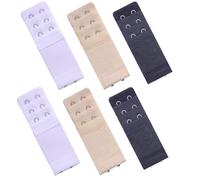 ZAMXHUG 6 pcs Rallonges Extender Soutien Gorge - Bra Extension Universel Pratique, 3 Crochets 2 Rangées sous-Vêtements Extensibles Extension Boucle Extension Sangle Accessoires de Maternité
