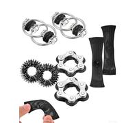 ZAMXHUG 8 pièces Fidget Toy Anti Stress Jouet, Jeu De Chaîne Flippy, Six Chaînes À Rouleaux, Bague de Massage des Doigts, Soulage Le Stress Réducteur, Parfait pour Anxiété, ADD, TDAH (Noir)