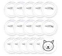 ZAMXHUG badge personnalisable - 15PCS Badges Personnalisés 58mm Faire Ses Badges Transparent en Acrylique Main DIY Badges avec épingle Sans Machine et avec Papier à Imprimer pour DIY Porte-Nom