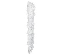 ZAMXHUG Boas de Plumes - 120 cm de Long Chandelle Plumes de Dinde Mardi Gras Boa Moelleux pour Idées de Fête Preppy Mariage DIY Artisanat Robe de Danse Accessoire Costume d'halloween Décors, Blanc
