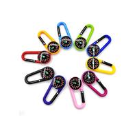 ZAMXHUG Boussole randonnée - 10 pcs Mousqueton Boussole Boussole Porte-Clés Compass Boussole de Poche Boussole Enfant Portable Boussole Boussole Survie Boussole pour Voyage Randonné Alpinisme Camping