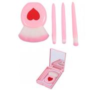 ZAMXHUG Ensemble de pinceaux de Maquillage - 4 pcs pinceaux Maquillage,Ensemble de pinceaux de Voyage Pinceau de Maquillage Portable avec Miroir Ensemble de pinceaux de Maquillage avec pinceaux