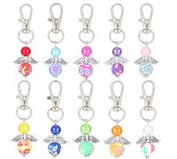 ZAMXHUG lot Porte clé - 10 PCS Porte-clés Ange Pendentifs de Baptême de Mariage Fait à la Main Pendentifs Ange Gardien Porte Bonheur pour Invités Pendentif Ange Gardien Noël Baptême Communion