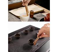 ZAMXHUG Pince Cuisine - 8 Pinces en Bambou Naturel,en Bambou Naturel,Pince à Toast - Pince à Barbecue - Pince de Cuisine réutilisable pour Cuisine, grillades, Viande, Pain,18cm