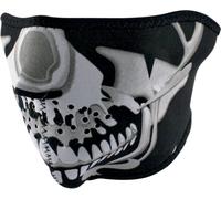 Zan Headgear Chrome Skull, demi-masque Taille unique Noir/Blanc/Gris Noir/Blanc/Gris