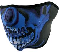 Zan Headgear Chrome Skull, demi-masque Taille unique Noir/Bleu Noir/Bleu