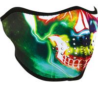 Zan Headgear Electric Skull, demi-masque Taille unique Noir/Vert/Rouge/Bleu Noir/Vert/Rouge/Bleu